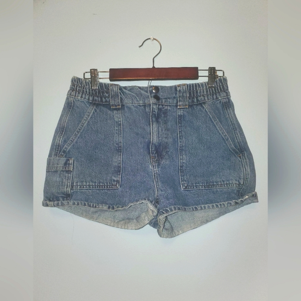 Urban Outfitters Blue Jean Shorts High-Waisted Relaxed Fit